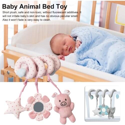 Baby Toys 0-12 Months Crib Mobile Bed Bell Rattles Educational Toy For Newborns Car Seat Hanging Infant Crib Spiral Stroller Toy