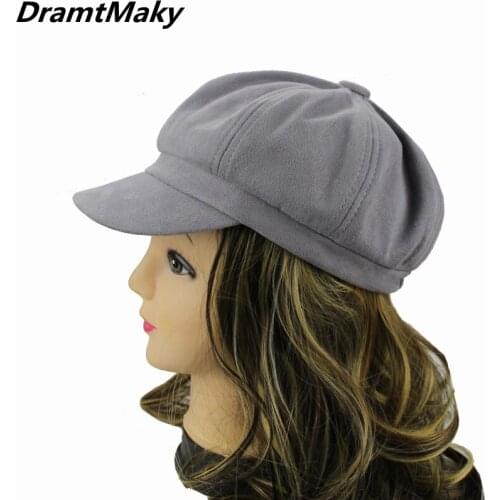 Fashion Autumn Winter Beret womens newsboy caps Octagonal Cap for Women Men England Style Retro Flat Cap boina Flat Newsboy cap