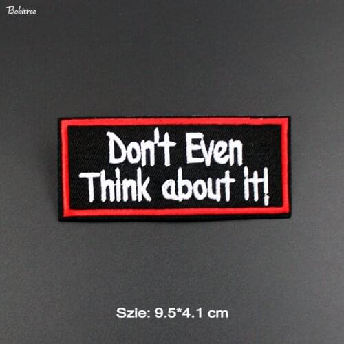 Words Logo Size 9.5*4.1 cm Red White Patches iron on transfers for clothing Badge Stickers for Jacket Jeans Applique