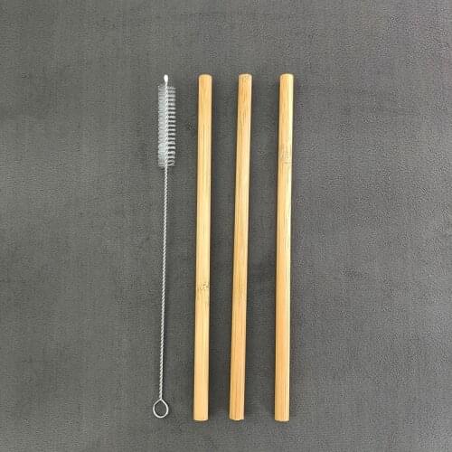 Natural Biodegradable Bamboo Straw Reusable Straws Eco Friendly Natural Organic Bamboo Drinking Straws for Bar Party