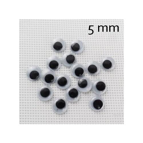 Wholesale 5mm Googly Eye, Movable Eye Plastic Eyes,Wiggle Eyes forDoll Toy diy,(20000pcs/lot)