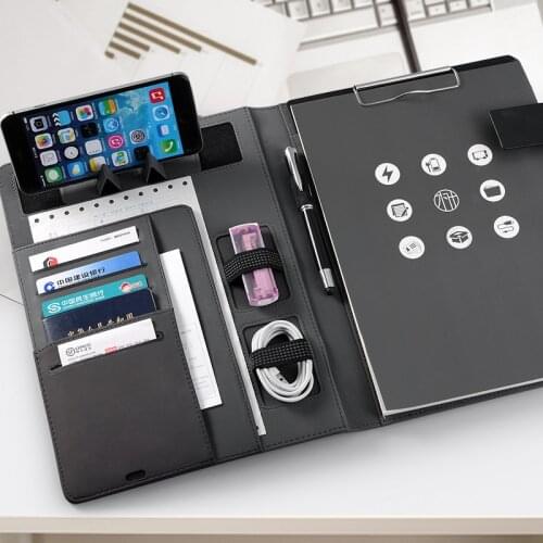 Trends Business file folder A4 conference folder padfolio for doucments with foldable mobile stand rack clasp lock notebook