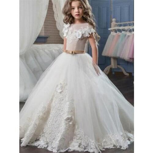 Girls First Communion Dresses For Girls Flower Girl Dress For Weddings Prom Dresses For kids Children Baby Elegant Costume