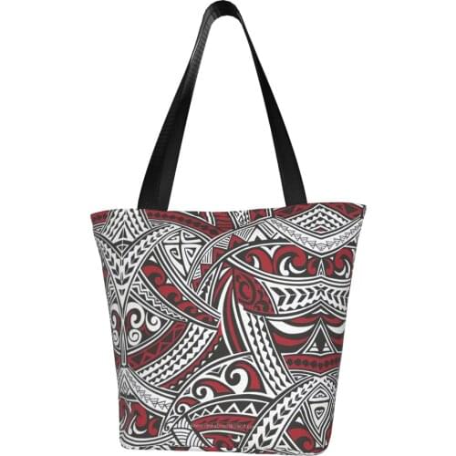 Polynesian Tattoo Prints Womens Shoulder Bags Ladies Office Tote Hanbags Travelling Beach Bags Shopping Bags 15.6in Laptop Bag