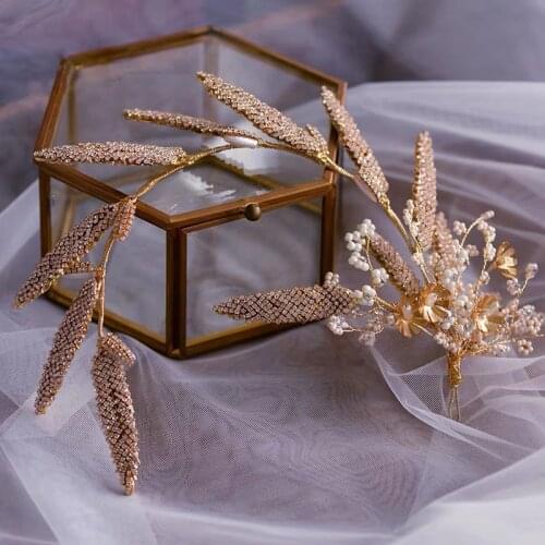 Korean Handmade Yarn Brides Headbands Rhinestone Soft Flower Bridal Hairbands Wedding Hair Accessories Evening Headdress