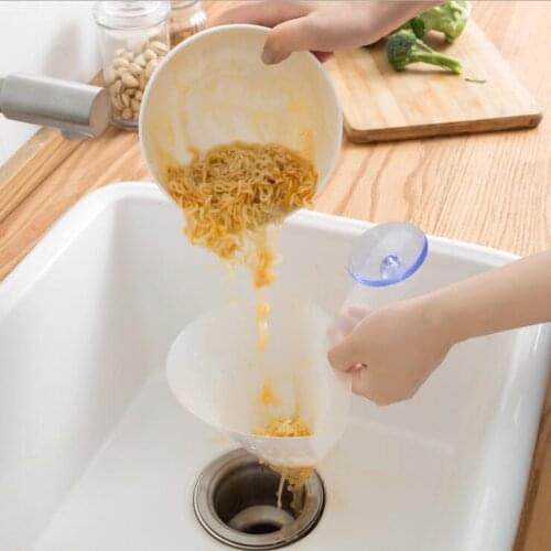 Sink Strainer Noodle Filter Self-standing Foldable Sink Stopper Anti-Blocking Device Bathroom Storage Kitchen Accessories