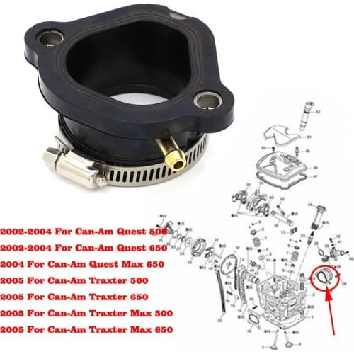 Carburetor Connector Rubber Flange 2002 2003 2004 2005 For Can-Am Quest Traxter 500 650 Replace 420267270 / 711267270
