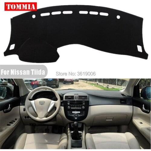 TOMMIA Interior Dashboard Cover Light Avoid Pad Photophobism Mat Sticker For Nissan Tiida 2011-2014