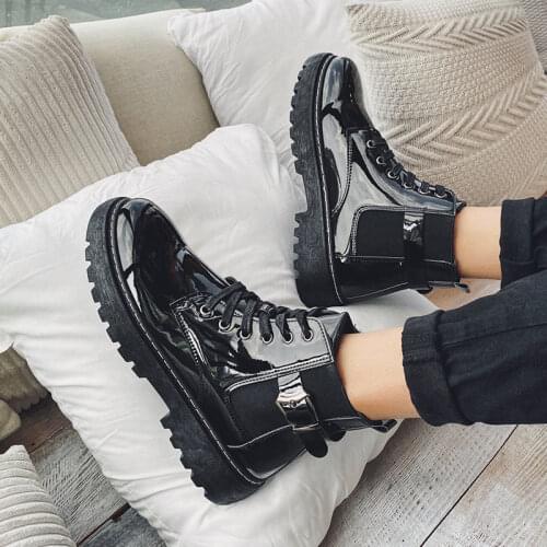 Spring Mens Martin Boots Korean Version of The Trend of Students All-match Mens Boots Youth Waterproof High-top