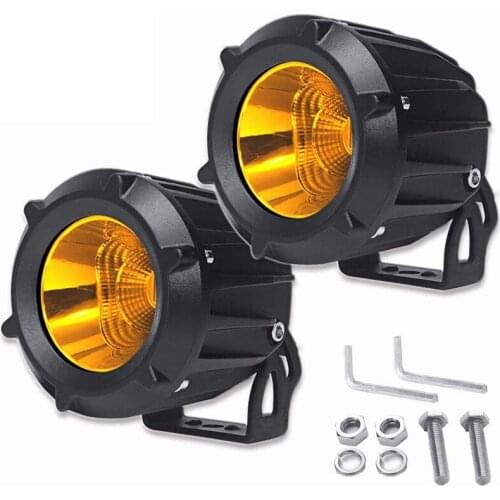1 Pair Driving Light Pod LED Light Amber Spot Flood Combo with LED Chips for Jeep Vehicle Truck ATV SUV Motorcycle