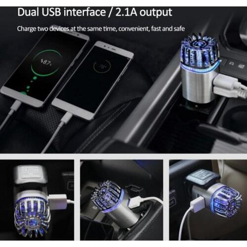 1pcs Car Air Purifier Refresher Portable Air Ionizer For Vehicle USB 2 in 1 2020 Air Freshener Interior Accessories