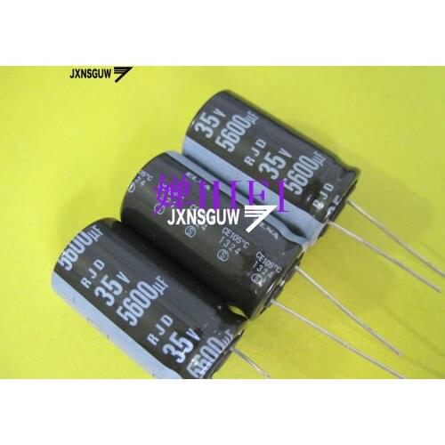 10PCS ELNA RJD 35V5600UF 18X31MM Brown Aluminum electrolytic capacitors 5600uF/35V 105 degrees 5600UF 35V