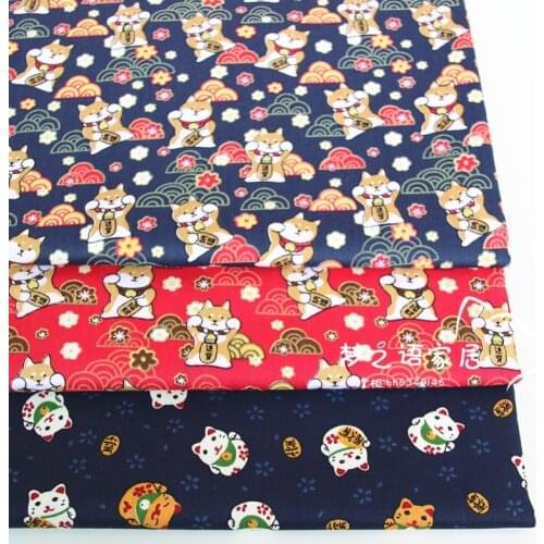 160cm*50cm lucky dog cat newborn cotton fabric DIY bedding apparel dress patchwork fabric kids handwork cotton cloth tecido
