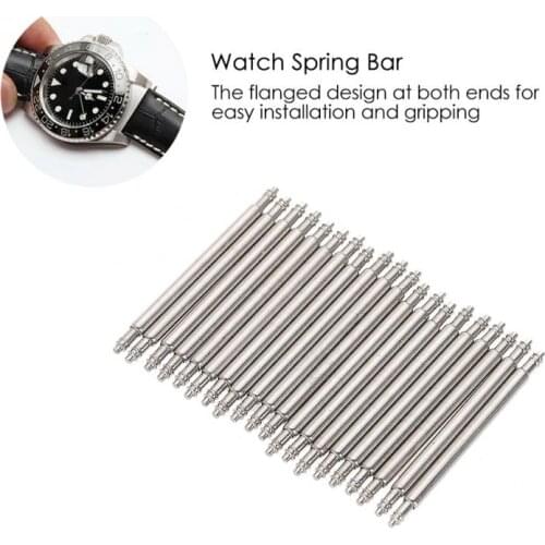 20pcs 19-24mm Stainless Steel Watch Band Spring Bars Strap Link Pins Repair Tools Set Replacing Watch Part Accessories 2019 New