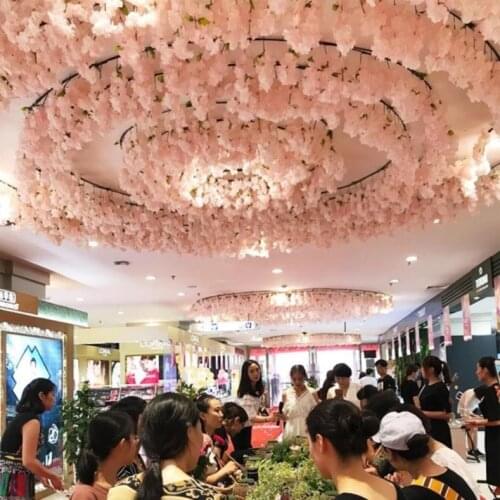 2019New encryption artificial flower cherry blossom high quality bouquet fake flower wish tree wedding family party decoration