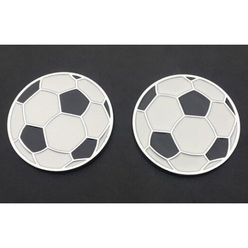 2X 3D Auto Stickers Metal Football Badge Emblem Decals Motorcycle Modified Car Accessories