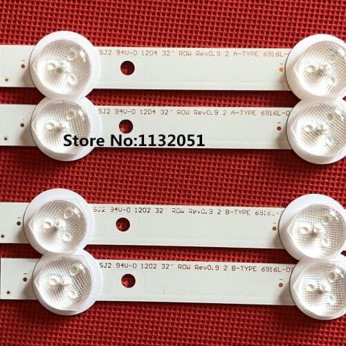 4pcs 650mm LED Backlight strip 9 Lamp For Tiras 32" TV 32LM3400 32LS3400