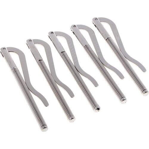 5Pcs Metal Bifold Money Clip Bar Wallet Replace Parts Spring Clamp Cash Holder