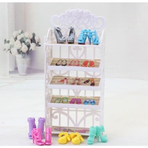 Mix Doll Accessories Shoes Rack Playhouse Furniture Mini Swing Play Toy For Barbie Doll Kelly Doll Kids Gift DIY Toys