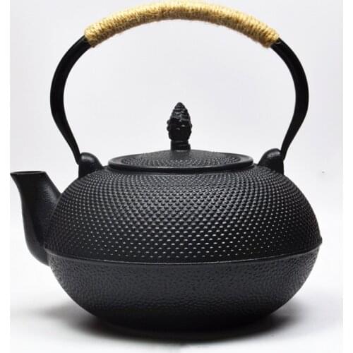 Antique Iron Tea Pot with Stainless Steel Infuser Cast Iron Teapot Tea Kettle for Boiling Water Oolong Tea 600/800/1200ML