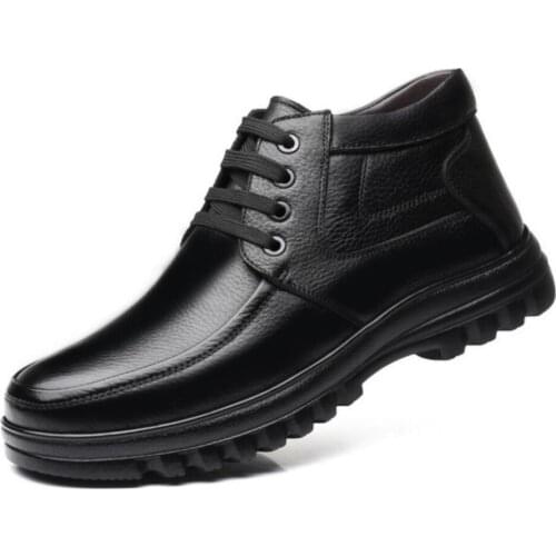 Winter Ankle Genuine Leather Botas Men Super Warm Comfortable Snow Boots Fashion Safety Shoes Erkek Bot Male Zapatilla Bottes