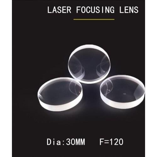 Weimeng brand laser focusing lens / optical glass For Fiber Laser cuting machine Dia 30mm F=120 H-K9L 1064nm AR Plano-convex