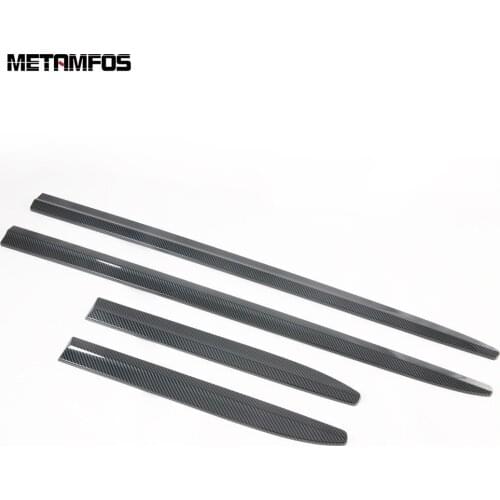 For Ford Explorer 2020 2021 Carbon Fiber Side Door Strip Body Skirt Molding Trim Decoration Sticker Accessories Car Styling