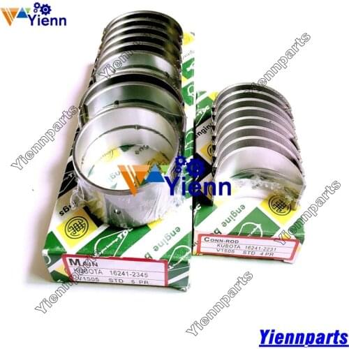 For Kubota V1505 Crankshaft Main Bearing 16241-2347/8/90 & Connecting Rod Bearing 16241-22310 For Kubota V1505 Engine Parts