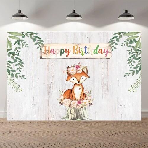 Thinvinyl new born woodland BirthdayParty baby shower BannerBackgrounds Printed Professional Indoor Photographic studio Backdrop