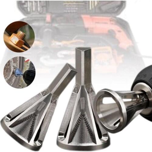 Deburring External Chamfer Tool Triangle Shank Remove Burr Tools for Metal Drilling Tool Repair Damaged Bolt Chuck Drill Bit
