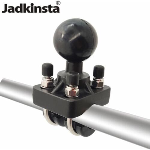 Jadkinsta Aluminum Double U-Bolt Motorcycle Bike Handlebar Rail Rod Base 1.5 Inch Ballhead for Gopro for Garmin Fishing Boat