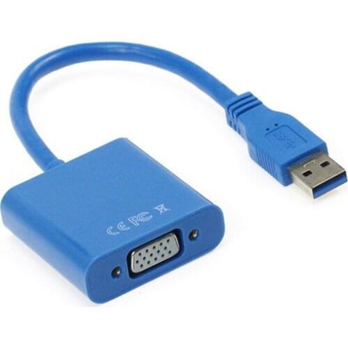 USB3.0 To VGA Video Display Adapter Cable Multi-display Converter Adapter For PC
