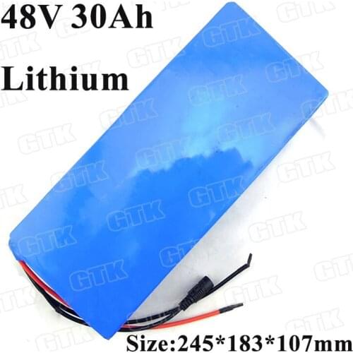 Customize 48v 30Ah Lithium ion battery pack with BMS for 2500w 3000w electric bike motorcycle skateboard scooter +5A Charger
