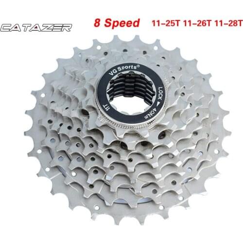 Bicycle FreeWheel Ultralight Road 8 Speed Cassette 11-25T 11-26T 11-28T Road Bike 11-28T 8 Speed Cassette Freewheel Sprocket