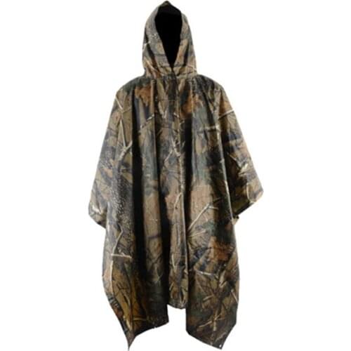 Multifunction Military Waterproof Camo Raincoat Rain Coat Men Women Raining Poncho for Camping Fishing Motorcycle ZJ55
