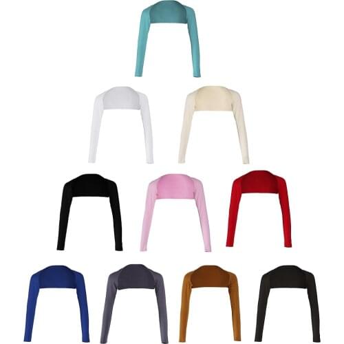Fashion Women’s Soft One Piece Long Sleeved Elastic Modal Arm Cover Shrug Hijab Tops Muslim Oversleeve Scarf Multi Color