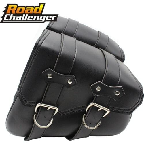 Motorbike PU Leather Front Rear Fork Tool Bag Luggage Universal 1Pair Motorcycle Saddlebag