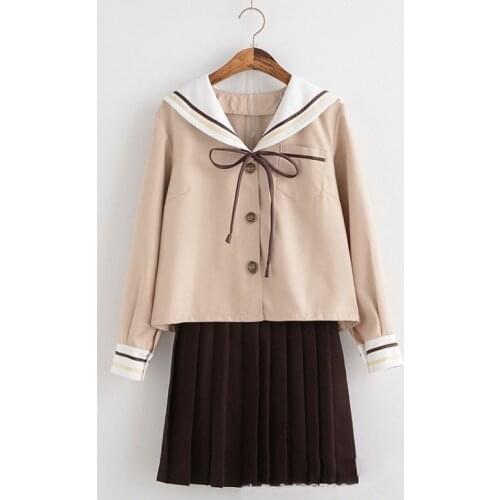 New Style Sakura School Uniform Japan JK Uniform Class Uniforms Sailor Suit College Wind Suit Female Students Uniforms S-XXL