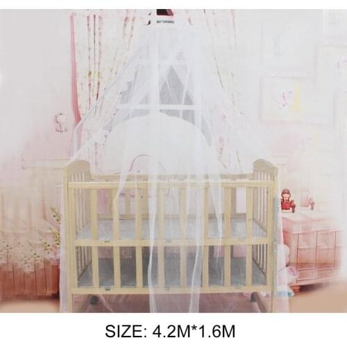 OCDAY Baby Bedding Crib Summer Mosquito Net Portable Size Round Toddler Baby Bed Mosquito Mesh Hung Dome Curtain Net
