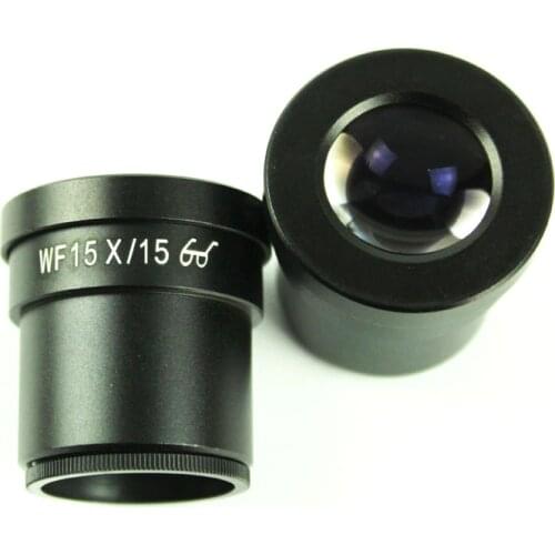 WF15X 15mm High Eyepoint Eyepieces Wide Field Zoom Stereo Microscope Eye Lens 30mm Mounting Size Ocular Lens