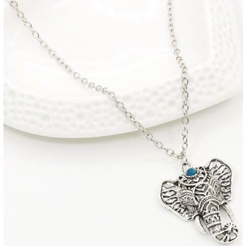 Vintage Animal Necklaces Lucky Mascot Elephant Pendant Enthic Women Accessories Jewelry Choker Necklaces Jewelry Christmas gift