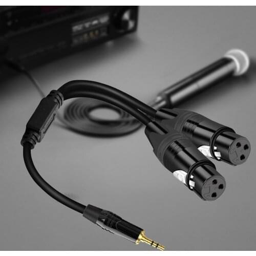 Cable Converter Bending-resistant Stable Connection PVC Practical 1-sub-2 Cable Splitter for Media Players