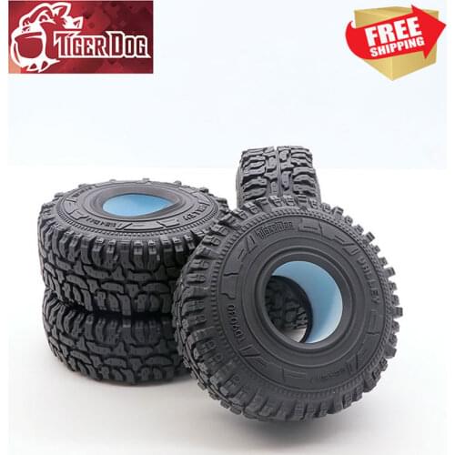RC Radio control car tigerdog 1.9 inch tire with foam for TRX4 TRX6 SCX10 90046 D90 option upgrade parts