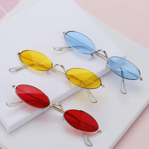 Retro Small Oval Sunglasses Vintage Shades Sun Glasses for Men Women Eyeglasses Summer Cyling Hiking Fashion Accessories
