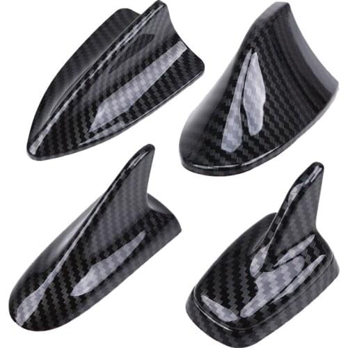 Universal Car Roof Antenna Cover Sticker Carbon Fiber Style Shark Fin Decorative Aerial Base Roof Fit for BMW Honda Toyota