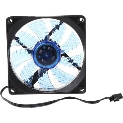 90mm LED Light 3pin PC Desktop Computer Case Cooling Cooler Fan Low Noise 9025