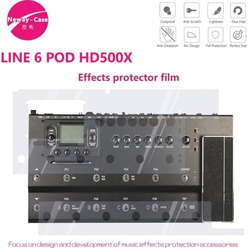 Neway-Case Electric Guitar Effects Protector Film For LINE 6 POD HD500X Guitar Effect Pedal Case Accessories