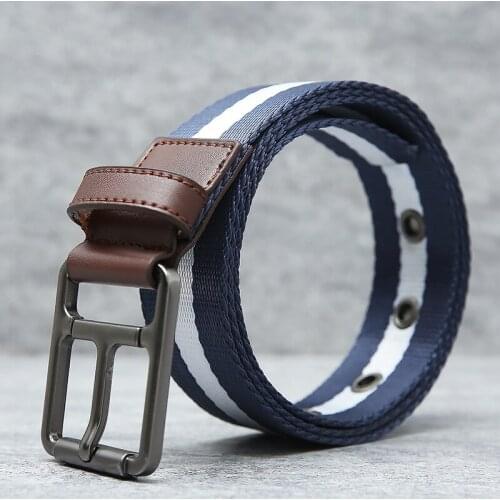 2019 New Street Fashion Canvas Women Belt Waistband 2019 Casual Stripes Belts Men Hip Hop Canvas Strap Designer Youth Belts