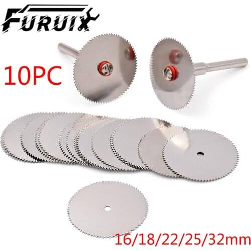 10PCS Mini Circular Saw Blade Cutting Blade Wheels Disc Set Rotary Tool Wood Cutting Discs Metal Cutter Power Tool