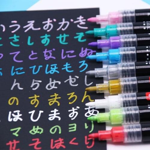 12/24pcs Acrylic Marker 0.7MM Paint Markers Poster Water-Based Advertising Pen Painting Graffiti Anime Manga Hand-Painted Marker